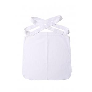 China Twill 2/1 Patch Pocket Polyester 65% Cotton 35% Chef White Half Apron supplier