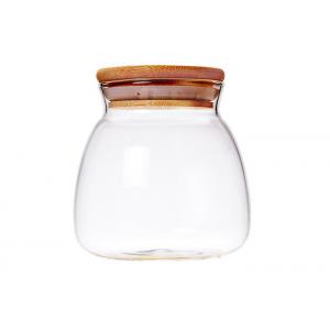 China Tea Candy Wide Mouth Glass Jars , Airtight Glass Jars Wide Mouth supplier