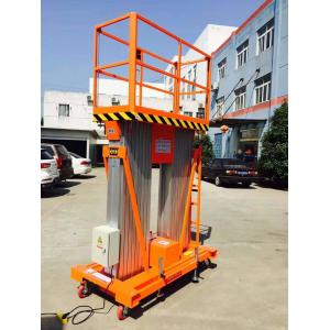 Electric Hydraulic Boom Supported Elevating Work Platforms Vertical Mast Lift Orange