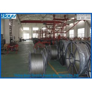 Flexible Steel Wire Rope , Anti Twist Braid Steel Rope for Overhead Power Cables Stringing 28mm 580kN