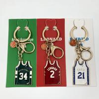 China Number 24 Basketball Jersey KeyChain Custom Metal Vest Shape Personalised Keychain on sale