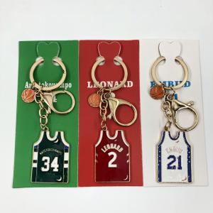 China Number 24 Basketball Jersey KeyChain Custom Metal Vest Shape Personalised Keychain supplier