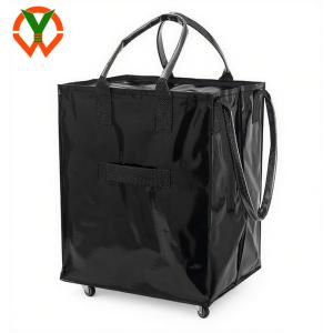 Large Reusable Shopping Bag On Wheels Rolling Tote Lightweight Grocery Bag With Handles