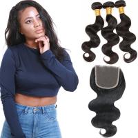 China Soft 3 Bundles Virgin Brazilian Hair Extensions , Brazilian Virgin Curly Hair Weave on sale