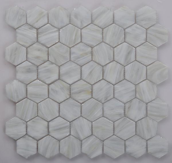 Agglomerate Mosaic Tile with Hexagon Shape