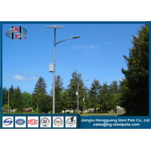 China Street Lighting Steel Pole Exterior Lamp Posts With Galvanization And Powder Coated supplier