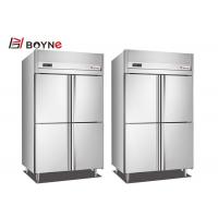 China Commercial Stainless Steel Embrco Compressor  Four Half Door Trays Insert Refrigerator on sale