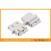 China PBT White Plastic MM DX Fiber Optic Adapter / Coupler , SC Duplex Adapter on sale