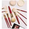 Red Wood Handle Powder Foundation Brush Single Rose Type Appearance CNAS