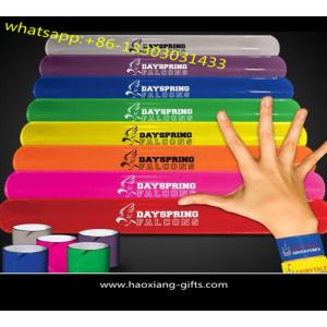 China Factory directly sale custom single color silicone slap ruler bracelet / slap wristband wholesale