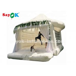 China Commercial Outdoor White Inflatable Bounce For Wedding Customized Size supplier
