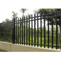 China Airport 6x8ft Metal Palisade Fencing Powder Wrought Iron Security Flat Top on sale