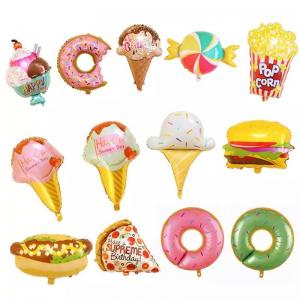 Wholesale Dessert Balloons Birthday Party Wall Children Toys Ice Cream Donuts Candy Foil Balloons