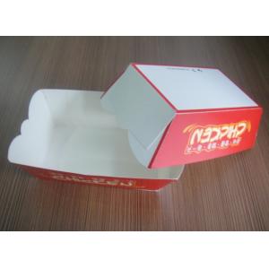 Red Fast Food Paper Box For Food On The Go , OEM Logo Printed
