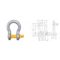 China Steel Wide Body Bow Shackle With Safety Screw Pin 1.25 Inch WLL 12 Tonne on sale