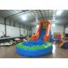Single slide inflatable water slide small inflatable water slide with pool for