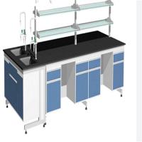 China Multiscene Blue Chemistry Laboratory Furniture , Rustproof Lab Bench With Drawers on sale