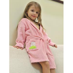 100% cotton children bath robe, pink , yellow , blue , white