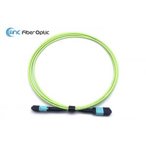 China 12 Fiber Female MPO To MPO Fiber Optic Cable Assemblies OM5 50/125 Type B supplier