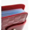 Portefeuilles rouges de supports de carte de crédit de femme de cuir verni de