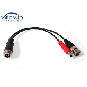 China DVR Accessories 4pin aviation M12 male to BNC male+DC male adapter for backup camera system supplier