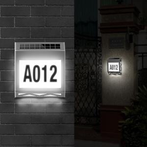 Waterproof 6000k Solar Address Sign Wall Light FCC 8pcs Led House Number Light