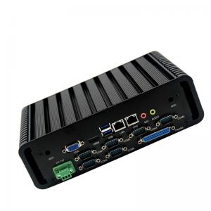 China Quad Core J1900 Fanless Industrial Mini PC 6COM 2 gigabit LAN LPT port supplier