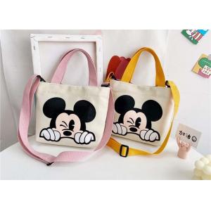 China Children cartoon canvas bag shoulder cross-body purse boys girls printed logo picture Disney Mickey bag supplier