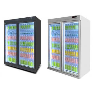1463L Commercial Display Freezer Supermarket Equipment 2 Glass Door For Drink Deli