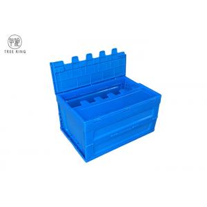 China Turnover Collapsible Plastic Crate Foldable Moving Plastic Storage Crate With Lid supplier