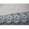 China Eyelash Corded Lace Fabric White Floral / Nylon Rayon Heavy Lace Material wholesale