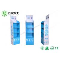 China Full Color Printed Portable 4 Shelves Carton Stand Paperboard Cardboard Floor Display Stand on sale