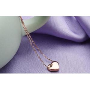 Stainless Steel Necklace Pink Gold 18K Rose Golden Fashion Necklace