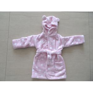 coral fleece infants gown,baby girl bathrobe