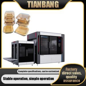 China Machine à boîte en papier pour salade entièrement servo, Machine à former des boîtes en papier avec moteur entièrement servo supplier