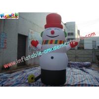 China PVC Inflatable Christmas Decorations Santa Snowman For Advertising on sale