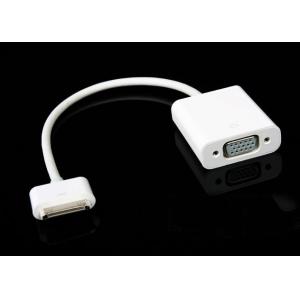 China White Plug And Play  Apple IPad / IPhone 4 / IPod Touch Female VGA Adapte supplier