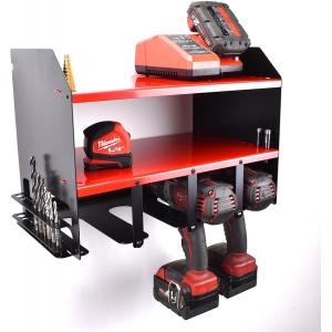 Convenience Stores Wall Mount Cordless Drill Tool Holder Organizer Rack Plastic Type