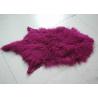 Purple Long Hairs Mongolian Sheepskin Rug Windproof For Making Winter Garment