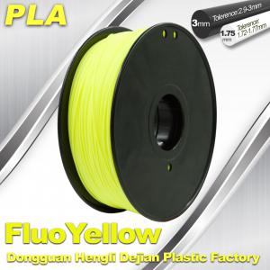 China Desktop 3D Printing Material Fluorescence Yellow Colour PLA Filament supplier