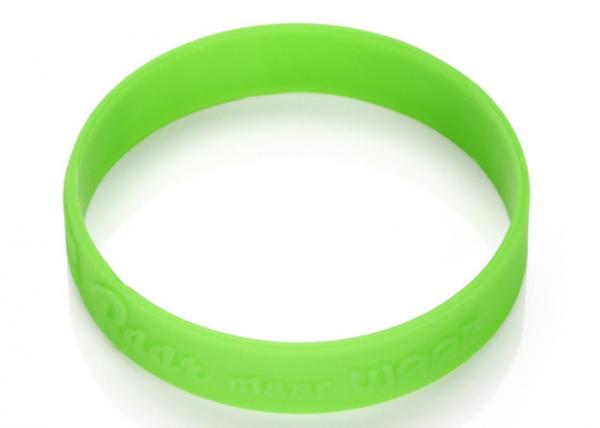 Eco Friendly Promotional Gifts Embossed Only Custom Silicone Rubber Wristbands