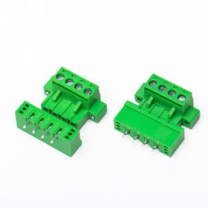 China 5.08mm Pitch PCB Plug-in Screw Terminal Blocks Plug Right Angle Pin Header with Flange supplier