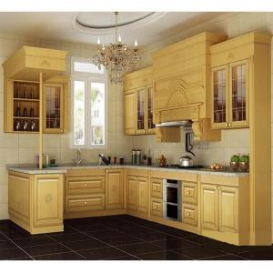 China Maple kitchen design philippines，Country style solid wood kitchen furniture，wine rack from China supplier