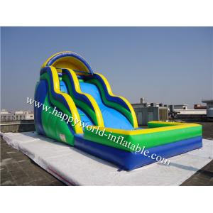 bounce round inflatable water slide , above ground pool water slide