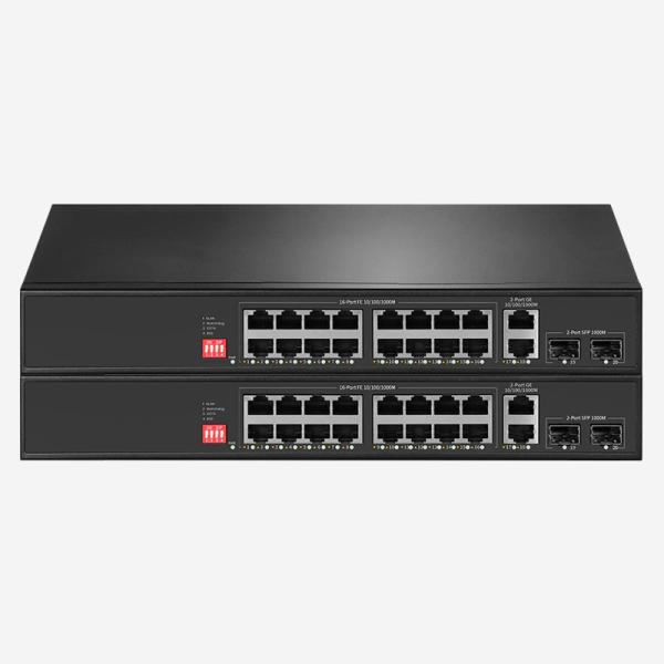 Capacidad de conmutación de 40 Gbps, 18 puertos Conmutador Ethernet no administrado con puertos RJ45 y tipo SFP
