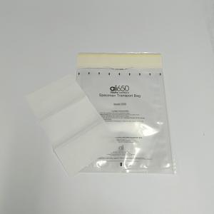 Specimen Bag With Zip Closure And Back Document Pocket