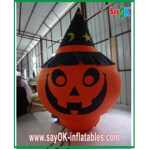 China Durable Large Inflatable Pumpkin Decoration With Led Lighting Orange supplier