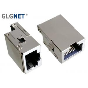 Offset / PIP Magnetic RJ45 Connector Tab Up -40 To 85 ℃ Operating Temp