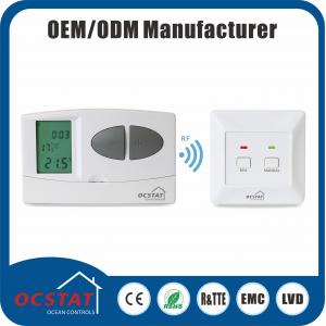 China RF Electronic Programmable Thermostat For Heating  system 868MHZ radio frequency wireless room thermostat HVAC supplier