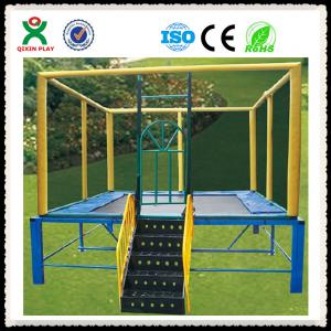 Commercial Square Trampoline for Sale / Outdoor Gymnastic Trampoline for Toddler QX-117G